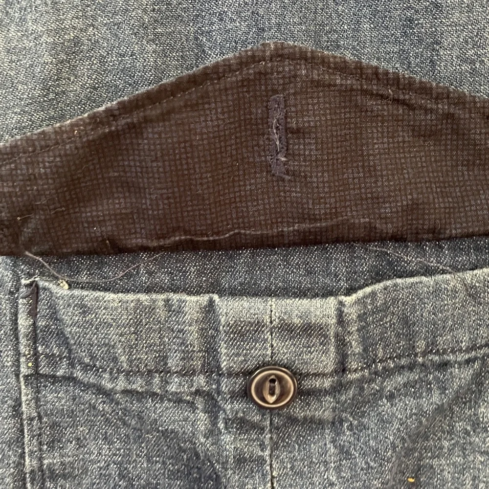 Banana Republic Blue denim Chambray button western weekend 100%cotton L